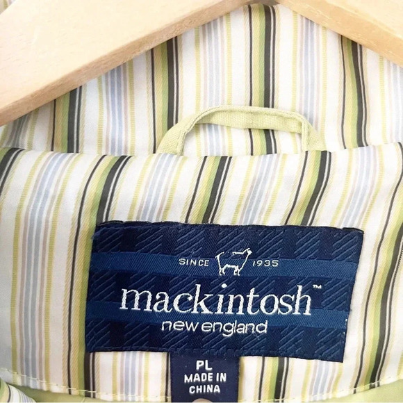 Mackintosh New England Rain Coat Jacket Green Windbreaker Size PL - Picture 3 of 6